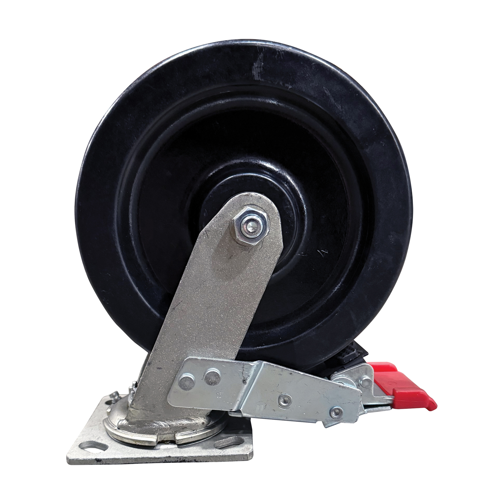 Vestil Phenolic Swivel Caster with Total Brake — 8in. dia. x 2in. Width, 1250 lb. Capacity, Black, Model# CST-VE-8X2PH-SWTB